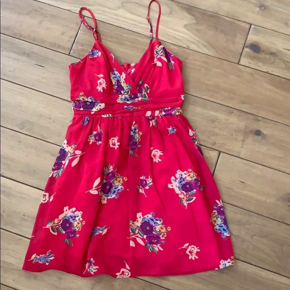 Forever 21 floral chiffon summer mini dress
